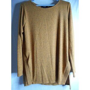 ABG Orange Brown Knit Sweater Size L Lightweight
